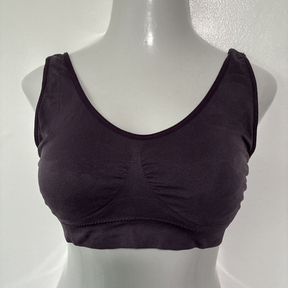Fitwell Intimates Bra 1X Soft Comfort Wireless Pullover Purple Minimalist
